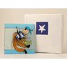  Hand-painted glass pirate clock